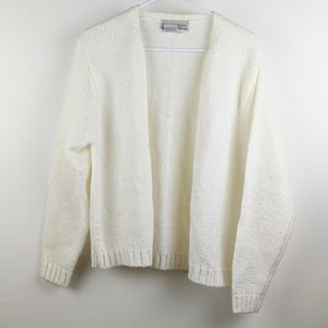 Vintage Compositions White Button Down Cardigan
